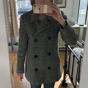 L.L. Bean Houndstooth Pea Coat